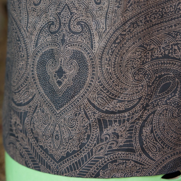 Ralph Lauren Linen Brown & Black Fall Paisley Print Maxi Skirt Woman's M - Picture 4 of 14